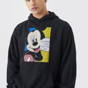 OVERSIZED MICKEY MOUSE LOVE LICENSE HOODIE