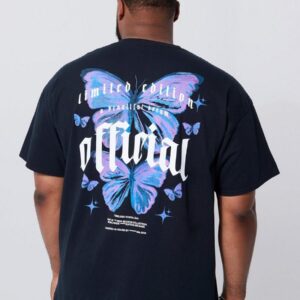 PLUS OFFICIAL BUTTERFLY BACK PRINT T-SHIRT